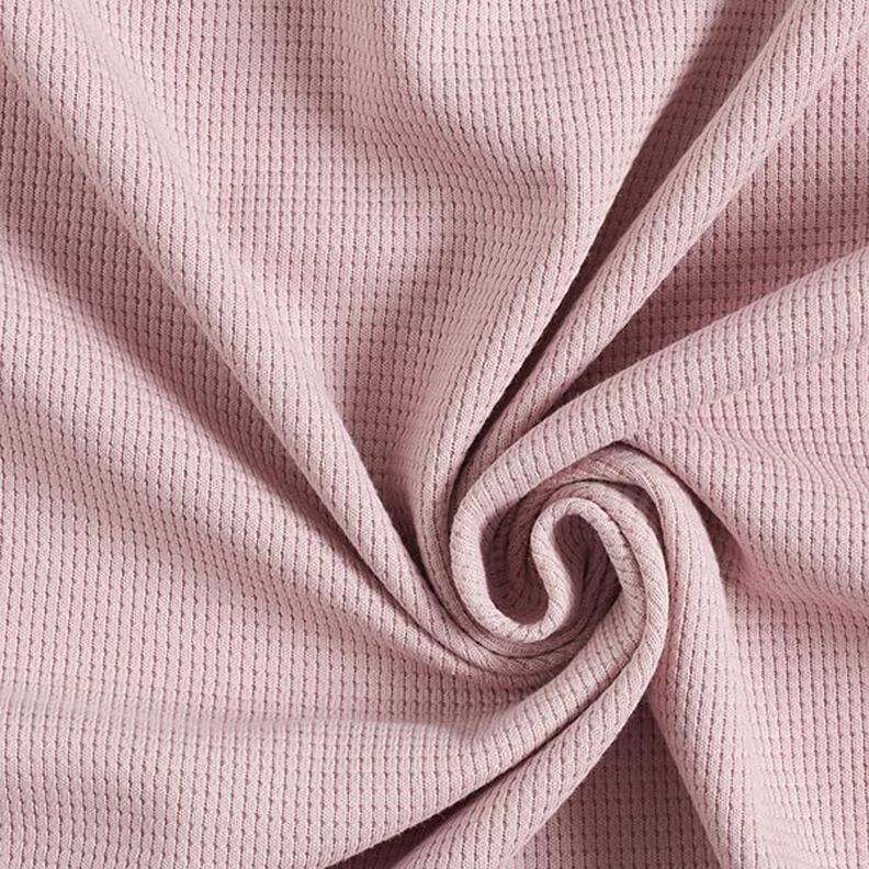 Mini Cotton waffle jersey Plain – dusky pink,  image number 1