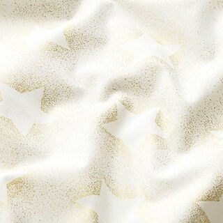 Cotton Poplin Gold Dust Stars – offwhite/gold, 