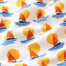 Brushed Sweatshirt Fabric Sailing boats at sunset – white/blue,  thumbnail number 2