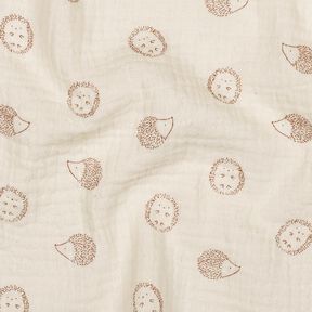 Double Gauze/Muslin Hedgehog | Poppy Fabrics – natural/light brown, 