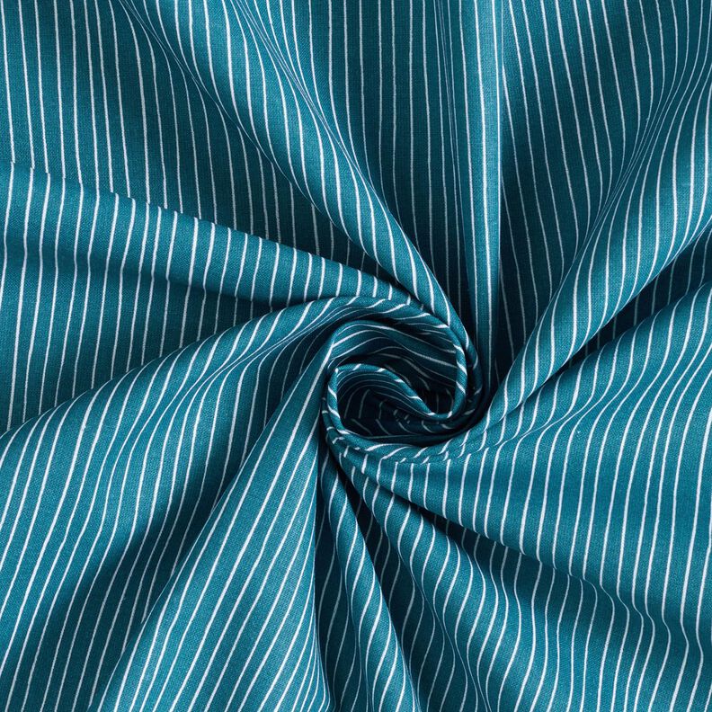 Cotton Cretonne delicate lines – blue/white,  image number 3