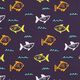 Swimsuit Fabric Sharks – navy blue,  thumbnail number 1