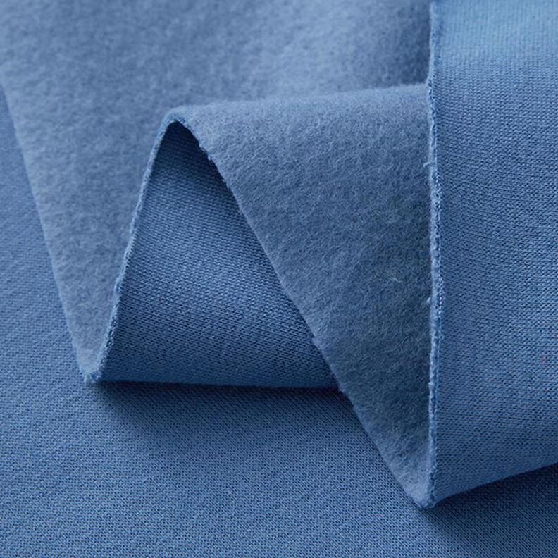 Brushed Sweatshirt Fabric – denim blue,  image number 4