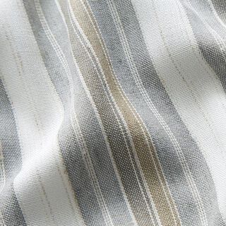 Linen-viscose Blend Irregular Stripes – beige/grey, 