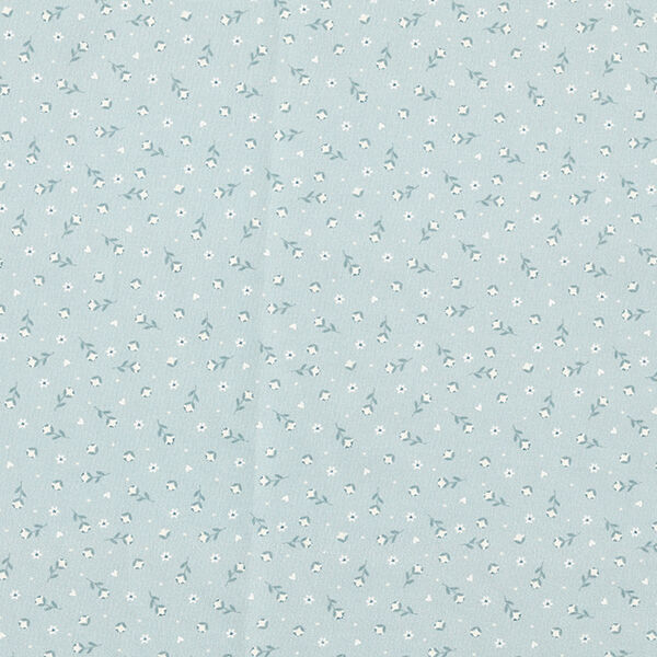 Cotton Poplin Little Flowers – dove blue,  image number 1