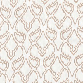 Cotton fabric serpentine lines – beige/dark beige, 