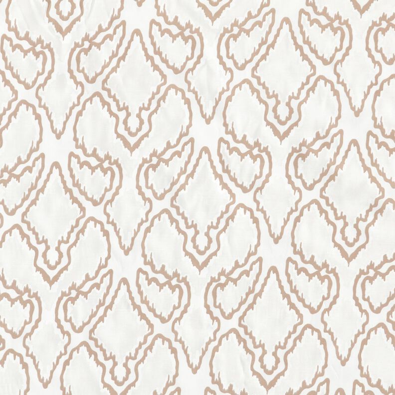 Cotton fabric serpentine lines – beige/dark beige, image number 1