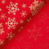 Cotton Poplin Snow Crystals – red/gold,  thumbnail number 4