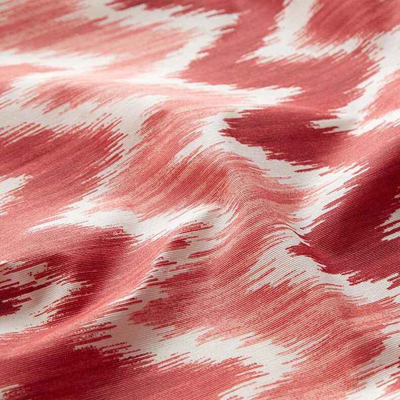 Ikat print coated cotton – red/white,  image number 2