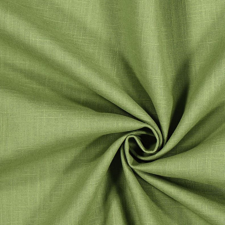 Linen fabric Ramie mix medium – light olive, image number 1
