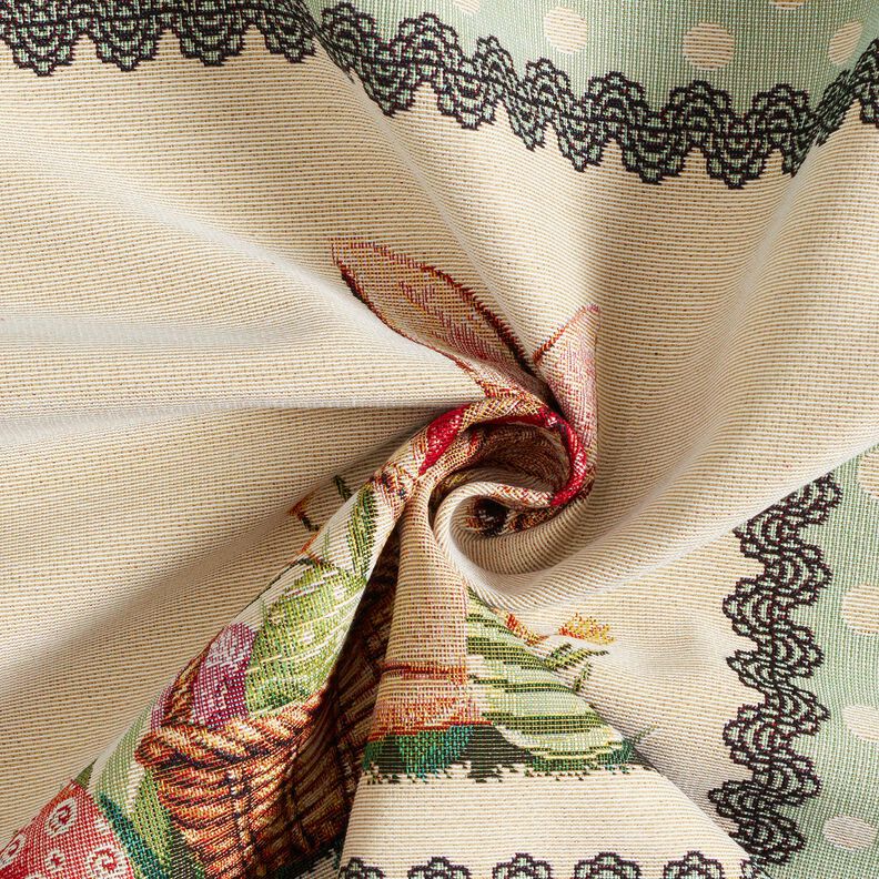Decorative Panel Tapestry Fabric cute Easter bunny – light beige/pale mint,  image number 3
