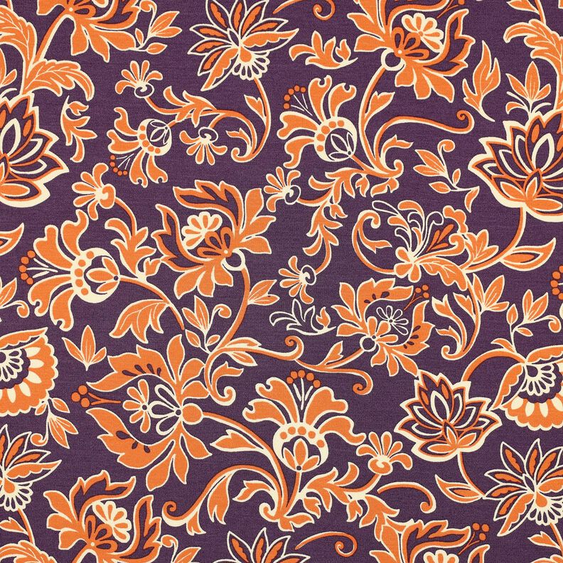 Ponte Roma Jersey Paisley flowers | Poppy Fabrics – lilac,  image number 1
