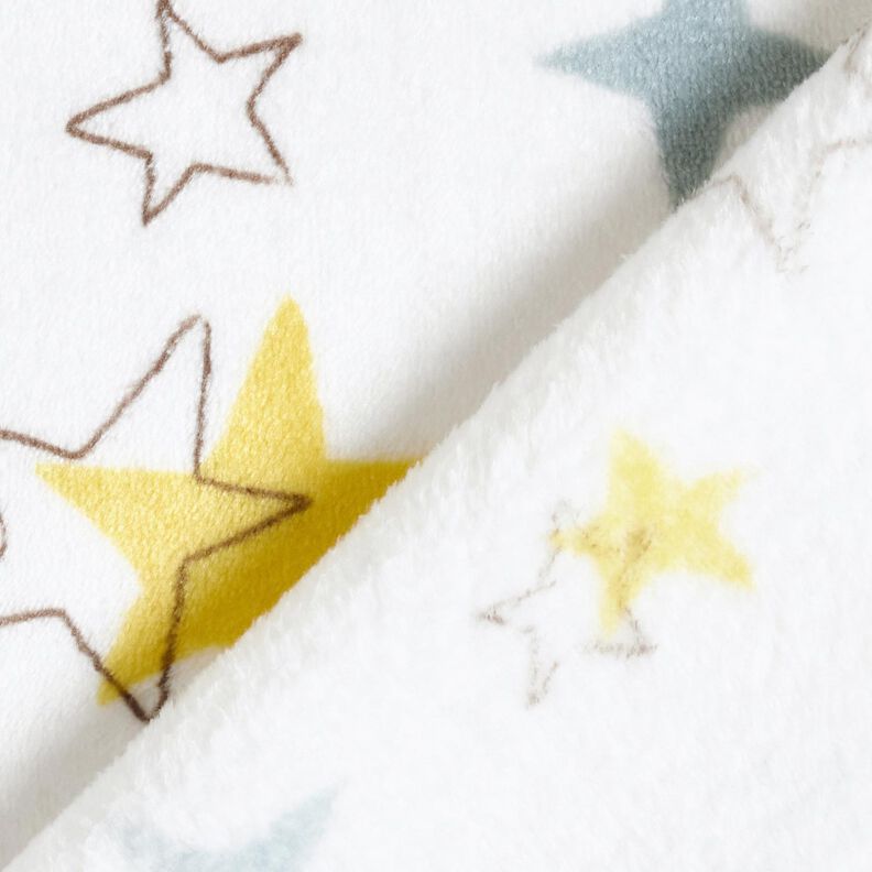 Cosy Fleece colourful stars – ivory/sunglow,  image number 4