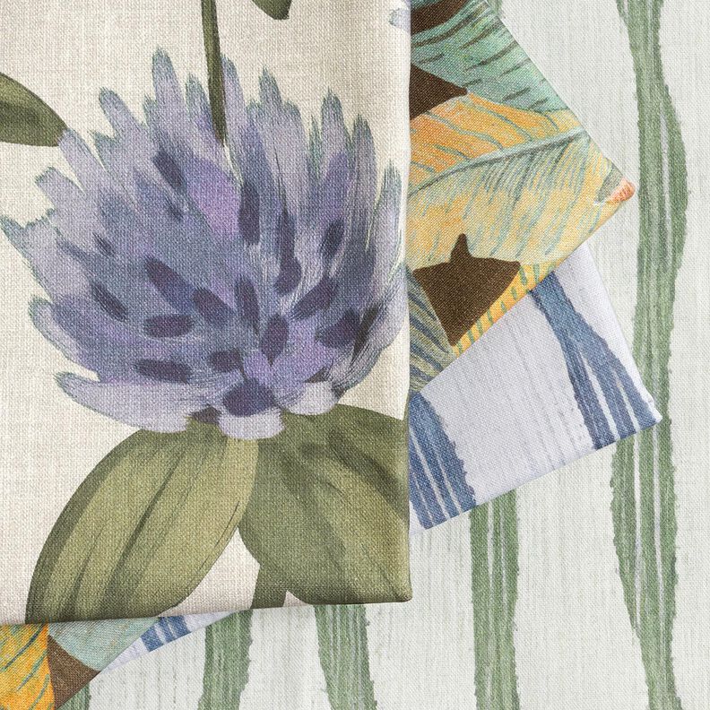 Decor Fabric Half Panama wavy stripes – reed, image number 5