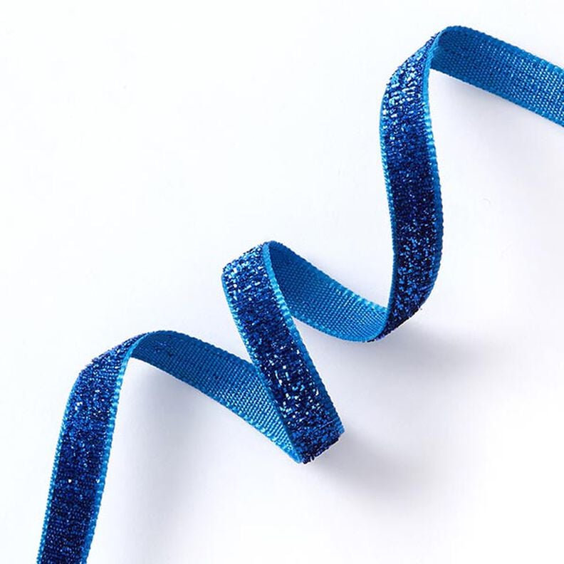Velvet ribbon Metallic [10 mm] – royal blue,  image number 1