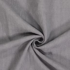 Linen fabric ramie mix stonewashed, heavy quality – grey, 