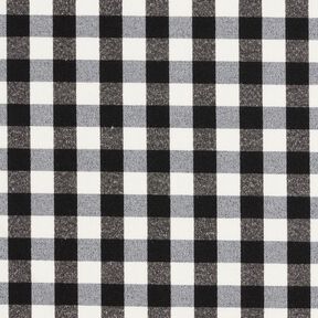 Stretch trouser fabric Vichy check – black/white, 