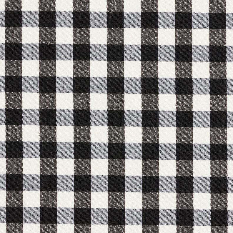 Stretch trouser fabric Vichy check – black/white,  image number 1