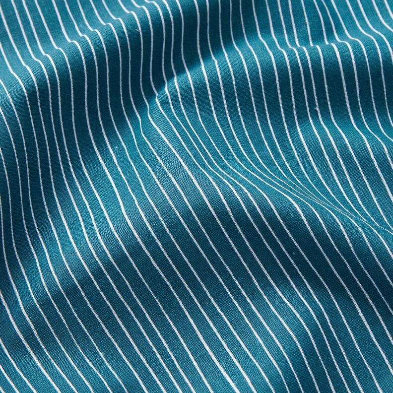 Cotton Cretonne delicate lines – blue/white,  image number 2