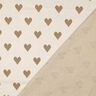 Jacquard Jersey Glitter hearts | Poppy Fabrics – natural/metallic gold,  thumbnail number 4