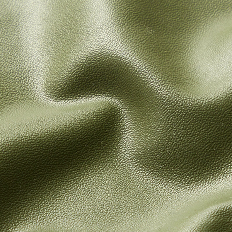 plain stretch faux leather – khaki,  image number 2