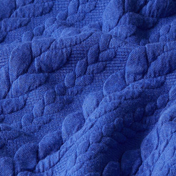 Cabled Cloque Jacquard Jersey – royal blue,  image number 2