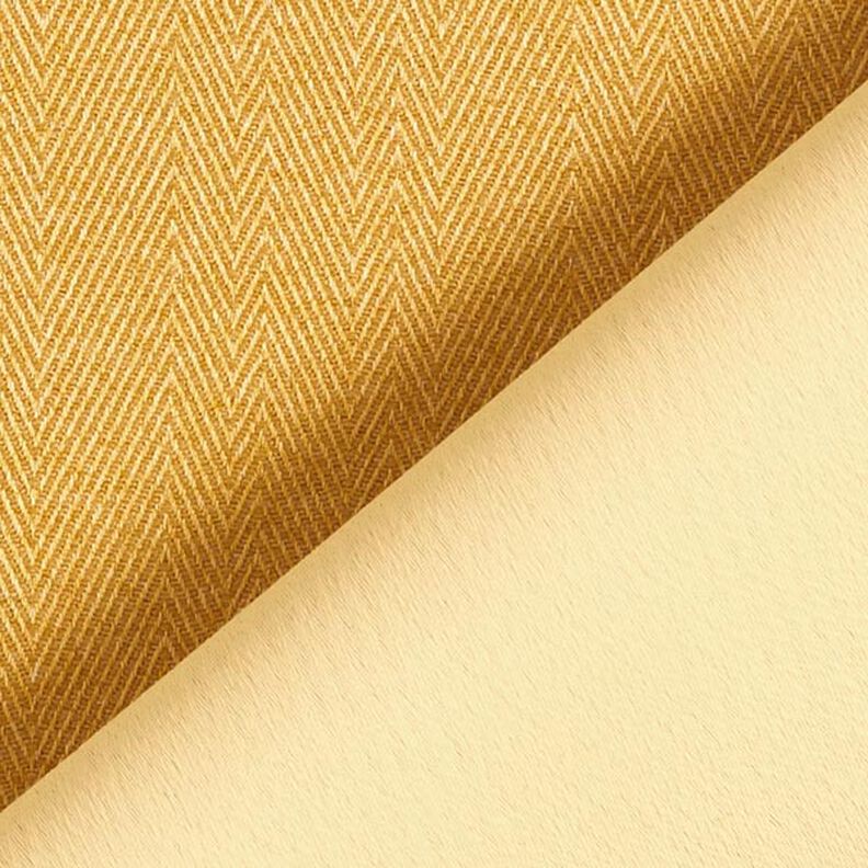 Blackout fabric Herringbone – curry yellow,  image number 3
