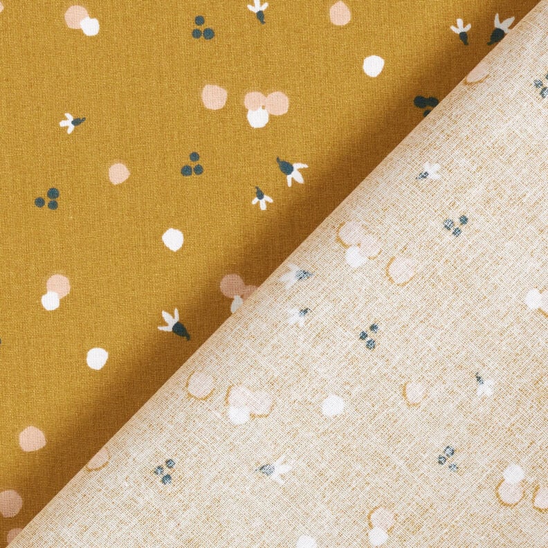 Cotton Cretonne Coloured dots – mustard,  image number 4