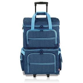 Sewing machine trolley | PRYM - denim/turquoise, 