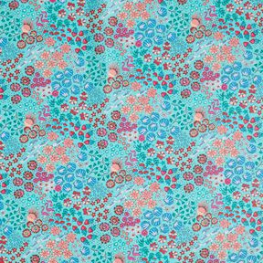 Coated Cotton maritime mix – aqua blue, 