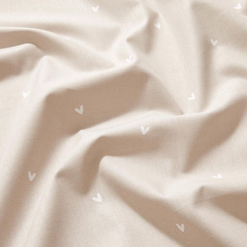 Cotton Poplin tender hearts – misty grey,  image number 2