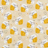 Poplin Cuddly Owls – almond/curry yellow,  thumbnail number 1
