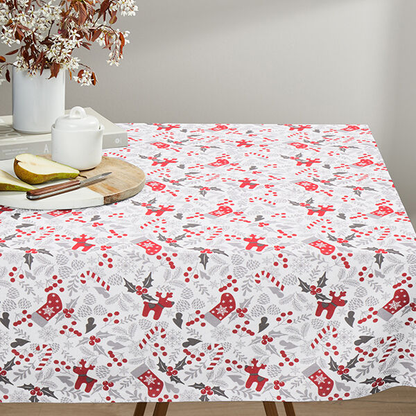 Decor Fabric Canvas Santa Claus boots – white/red, image number 7