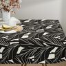 Decor Fabric Panama elegant leaves – black/natural,  thumbnail number 7