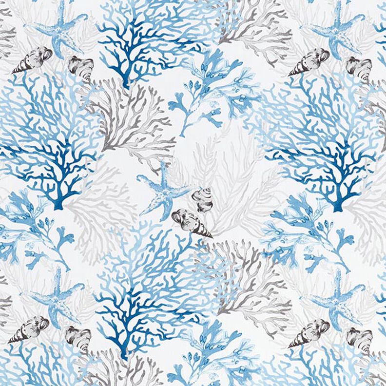 Decorative fabric Panama Corals – blue,  image number 1