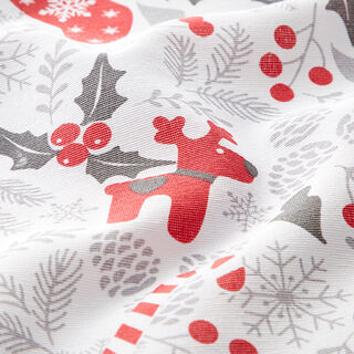 Decor Fabric Canvas Santa Claus boots – white/red, 