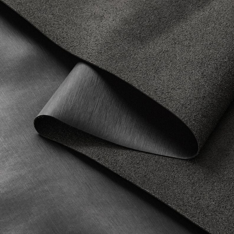 Upholstery Fabric Imitation Leather Shimmering – black,  image number 7