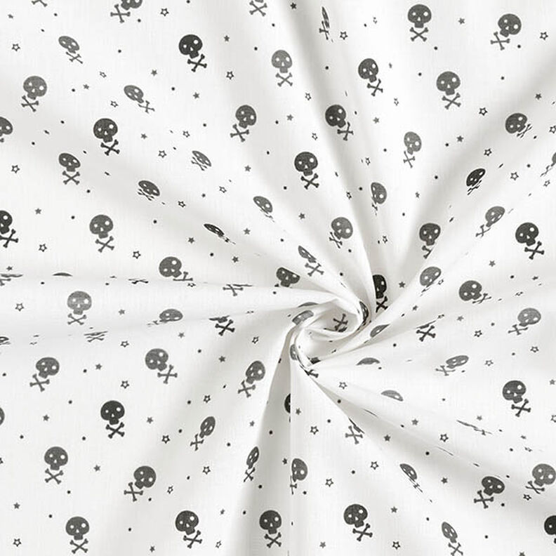 Organic Cotton Poplin skulls – offwhite,  image number 3