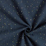 Scattered Gold Polka Dots Cotton Muslin – navy blue/gold,  thumbnail number 3
