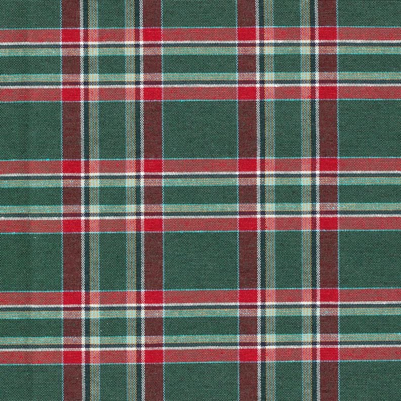 Decor Fabric Jacquard classic check – fir green/carmine,  image number 1