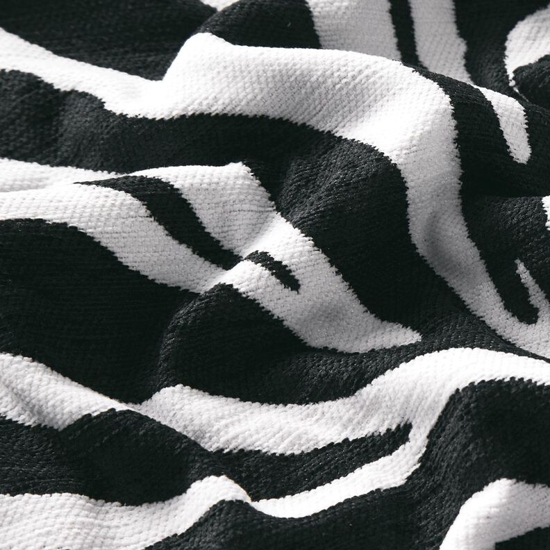 Upholstery Fabric Jacquard Zebra – white/black, image number 6