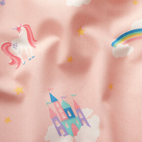 Decor Fabric Half Panama Unicorns – light pink, 