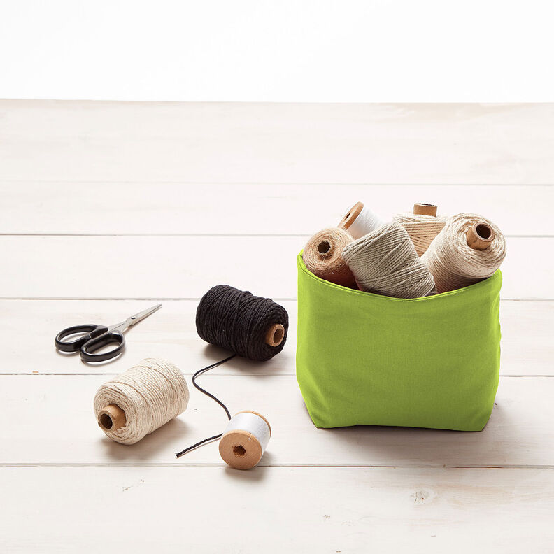 Cotton Cretonne Plain – apple green,  image number 7