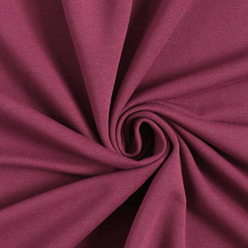 Light Cotton Sweatshirt Fabric Plain – burgundy, image number 1