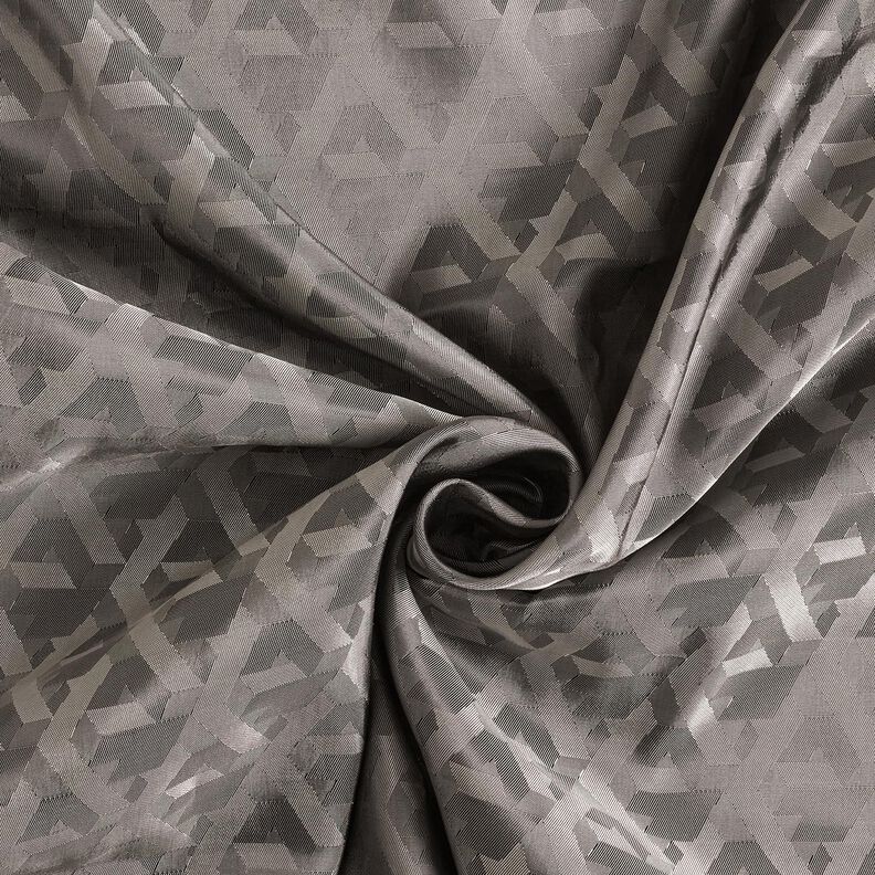 Lining Fabric Jacquard Geometric Shapes – grey,  image number 3