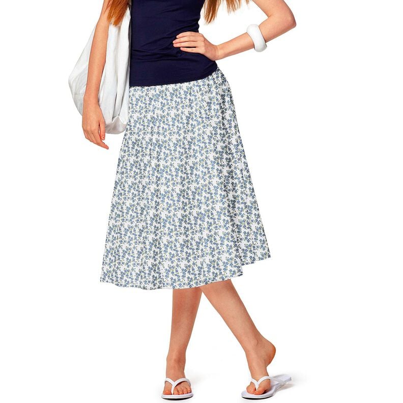 Cotton Poplin sea of flowers – denim blue/white,  image number 6