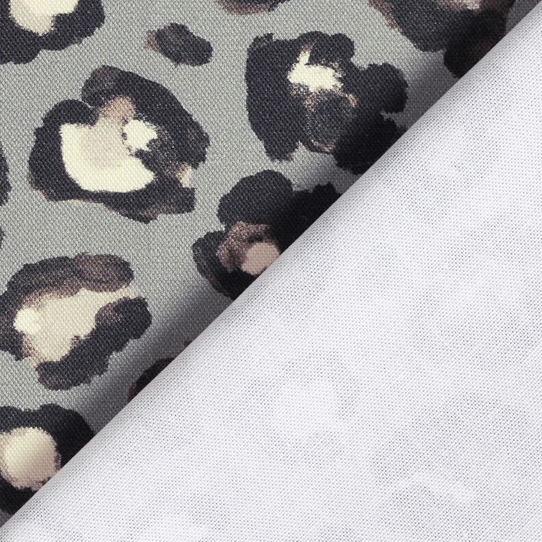 Decor Fabric Canvas Leopard polka dots – elephant grey/black, image number 4