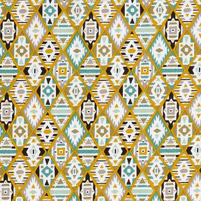 Cotton Cretonne ethnic – mustard, 