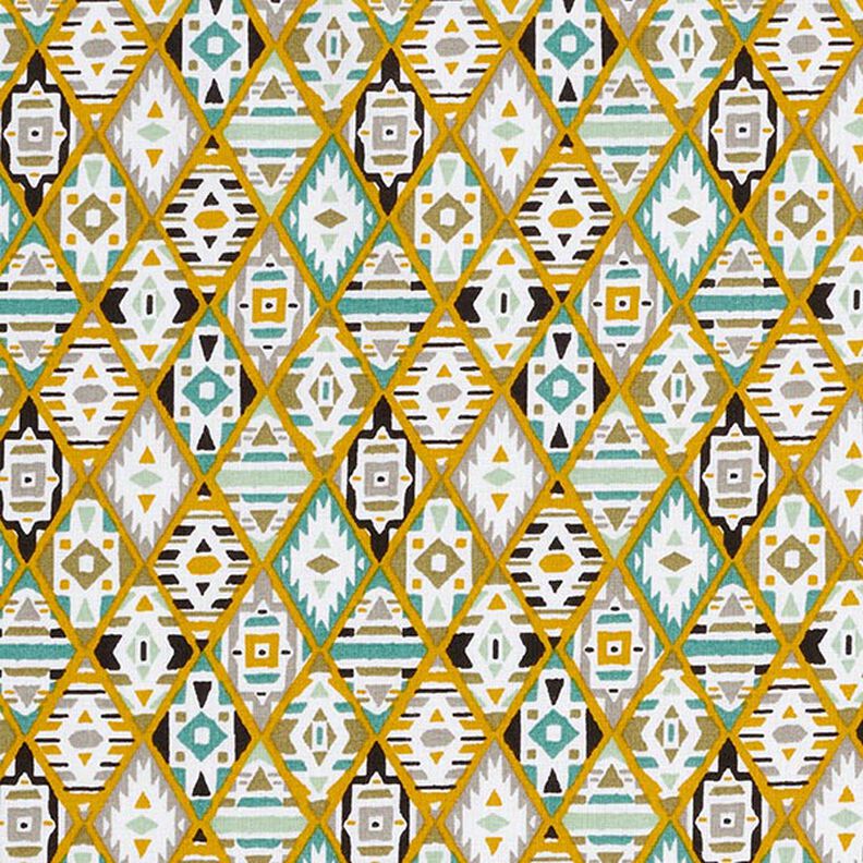 Cotton Cretonne ethnic – mustard,  image number 1