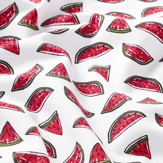 Cotton Jersey Melons – white, 